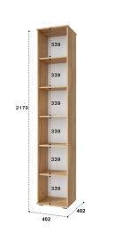 Шкаф-пенал Эмилия ЭЛ-12К глухой