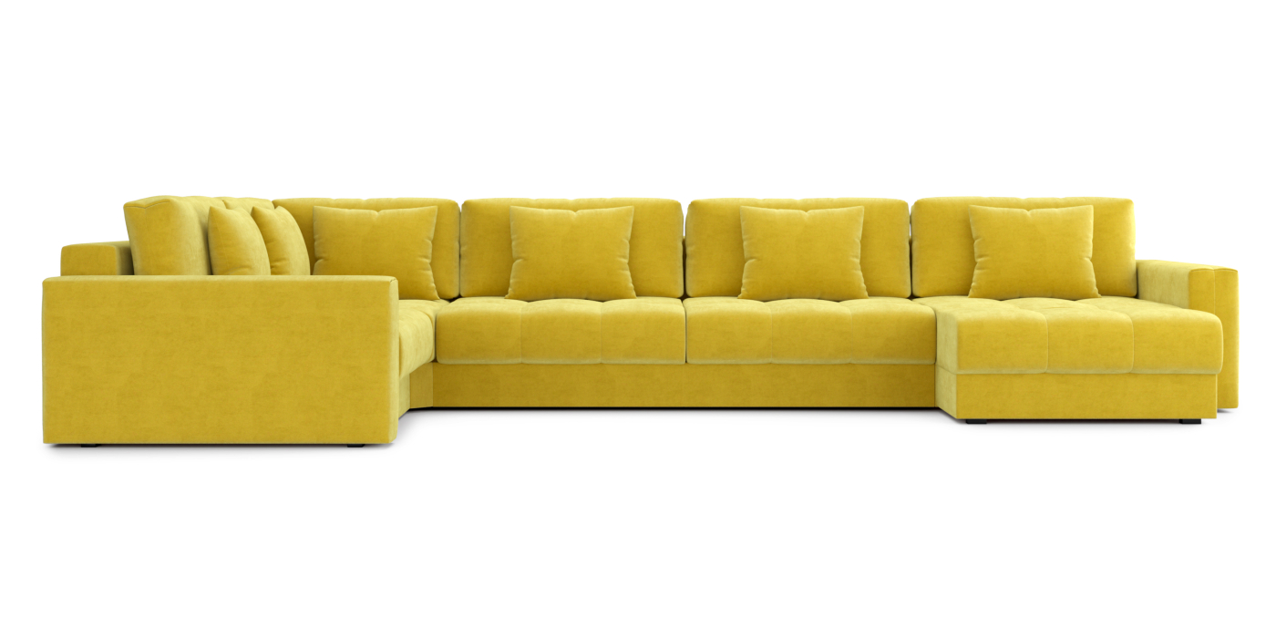 Диваны угловые в гостиную, Диван П-образный Кастел