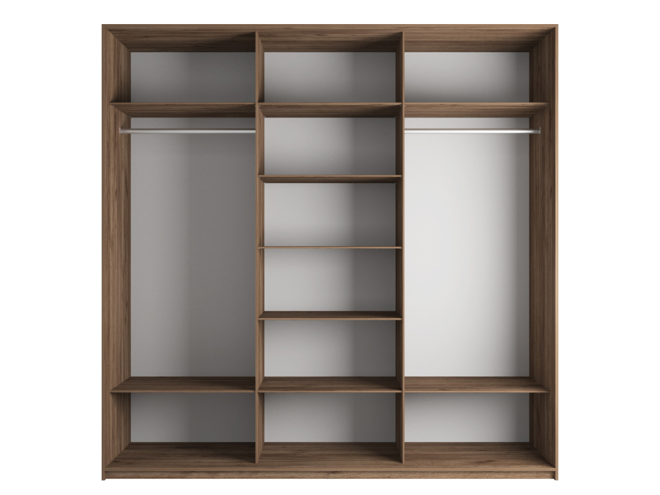 Шкафы-купе 3-х дверные, Шкаф-купе Эста ДСП+Зеркало+ДСП 300х66х240