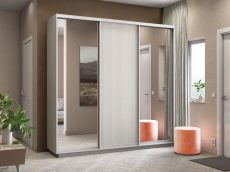 Шкафы-купе 3-х дверные, Шкаф-купе Экспресс Медиум (2 зеркала) трио 2400 x 2400 x 450