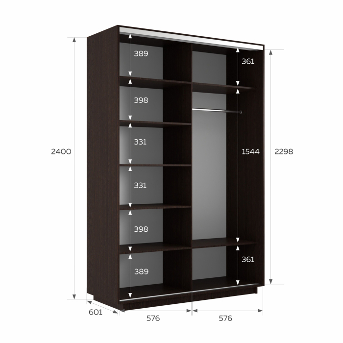 Шкафы-купе 2-х дверные, Шкаф-купе Экспресс 2-х дверный Фотопечать Квадрат Стекла 120х60х240