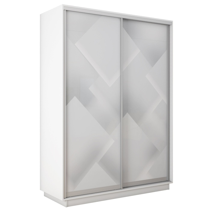 Шкафы-купе 2-х дверные, Шкаф-купе Экспресс 2-х дверный Фотопечать Квадрат Стекла 140х45х220