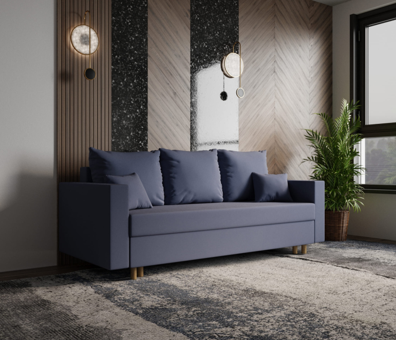 Диваны еврокнижки, Прямой диван Адам,еврокнижка,велюр