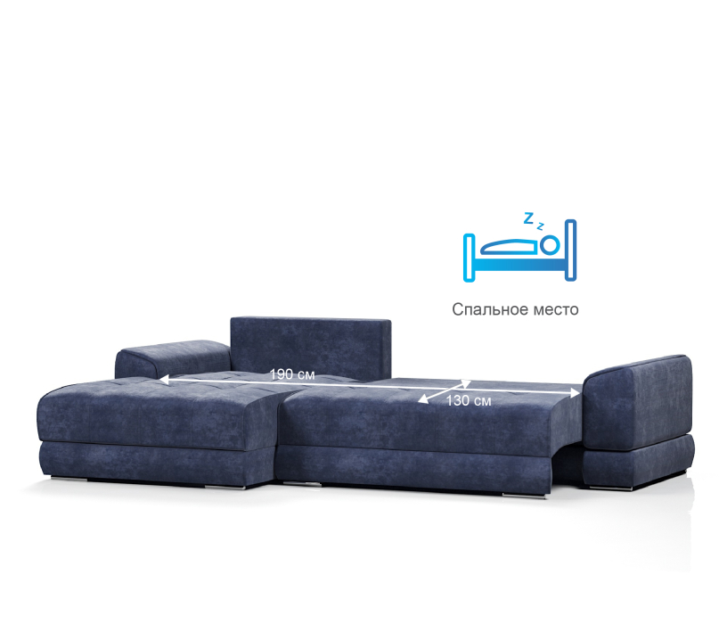 Диваны угловые в гостиную, Диван-кровать угловой еврокнижка Модерн Nordkisa,велюр