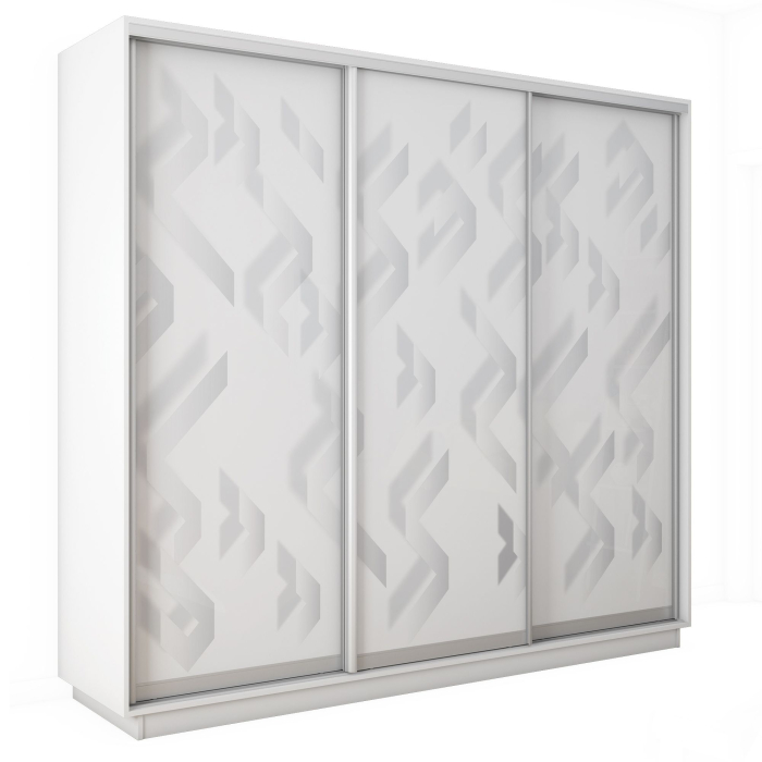 Шкафы-купе 3-х дверные, Шкаф-купе Экспресс 3-х дверный Фотопечать Ленты Стекла 210х45х220