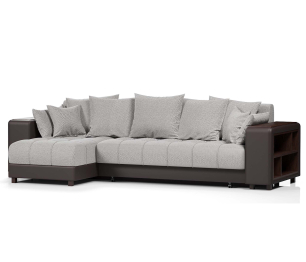 Диван-кровать угловой  Дубай еврокнижка,велюр+экокожа