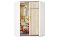 Угловые шкафы, Шкаф-купе Премьер Лайт 71 угловой (08;11) двухдверный