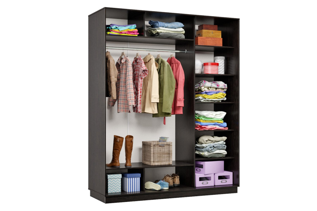 Шкафы-купе 3-х дверные, Шкаф-купе Премьер 24 (11ЗБ;11ЗБ;11ЗБ) фасады зеркало бронза/трёхдверный/Профиль чёрный муар