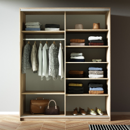 Шкаф-купе Прайм 2-х дверный ДСП/Стекло хаки/Доводчики 140х57х230