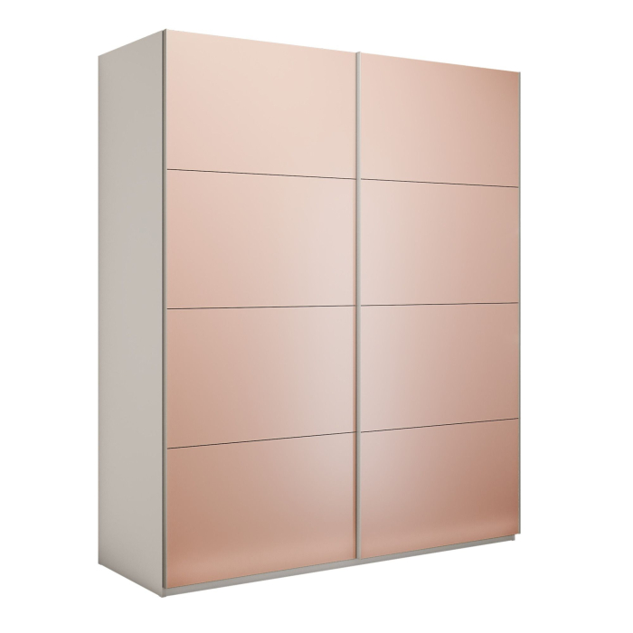 Шкафы-купе 2-х дверные, Шкаф-купе Эста 2-х дверный Стекла пудра/Доводчик 200х66х240