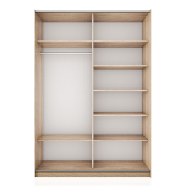 Шкаф-купе Прайм 2-х дверный Стекло белое/Стекло черное/Доводчики 160х57х230