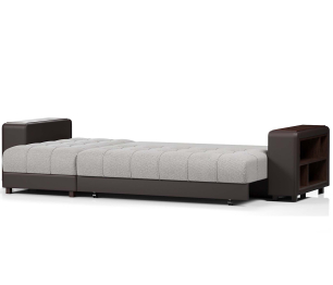 Диван-кровать угловой  Дубай еврокнижка,велюр+экокожа