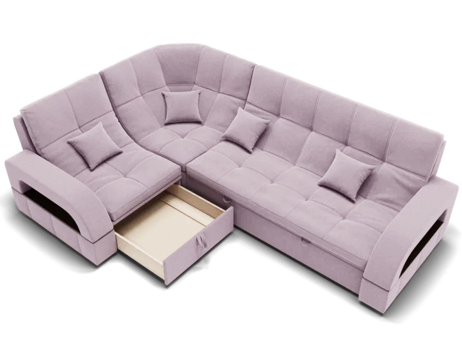 Диваны угловые в гостиную, Модульный диван Майами-3,микровелюр,антивандальная ткань,венеция