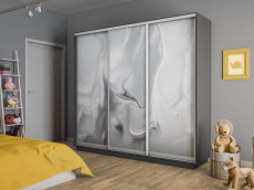 Шкафы-купе 3-х дверные, Шкаф-купе Экспресс 3-х дверный Фотопечать Шелк Стекла 240х45х240