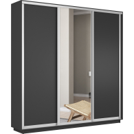 Шкафы-купе 3-х дверные, Шкаф-купе Экспресс Медиум (1 зеркало) трио 2200 x 1800 x 450