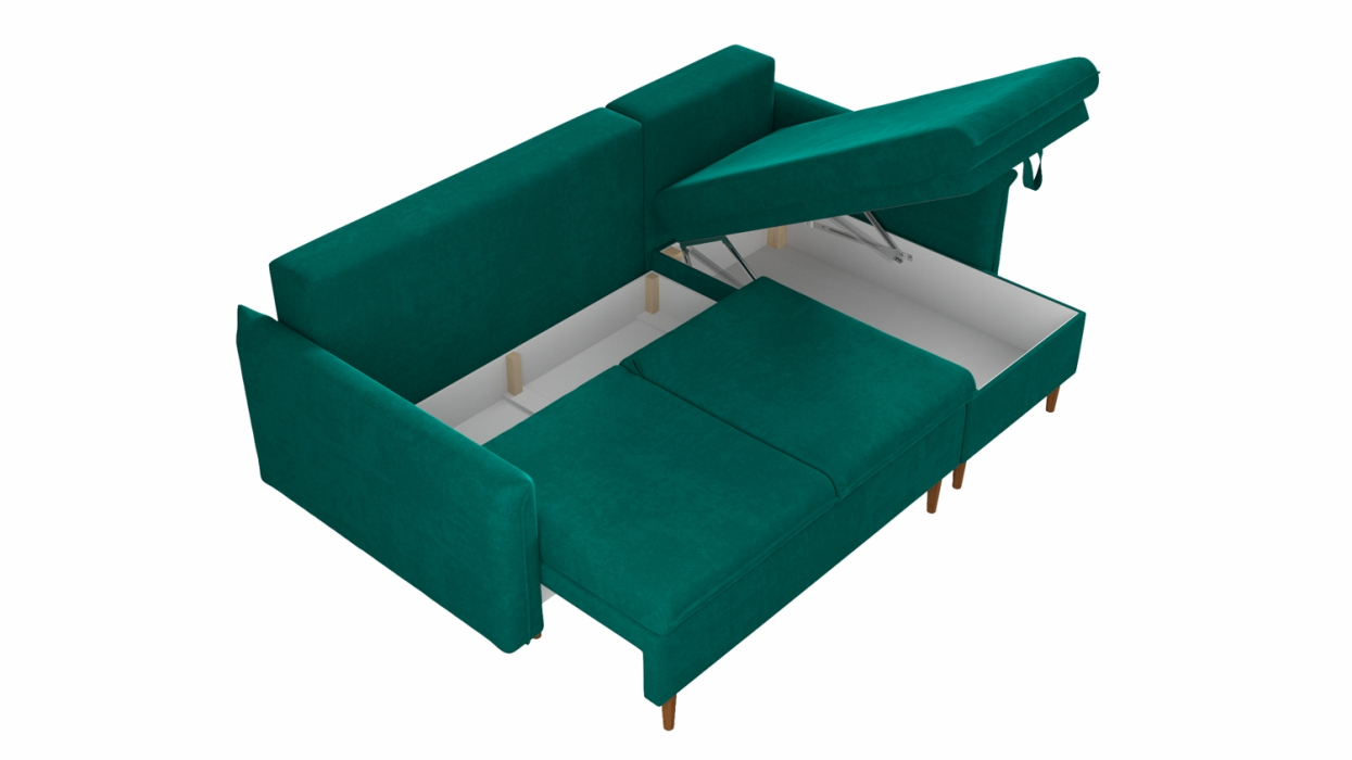 Диваны угловые в гостиную, Угловой диван АМиКо 2, велюр