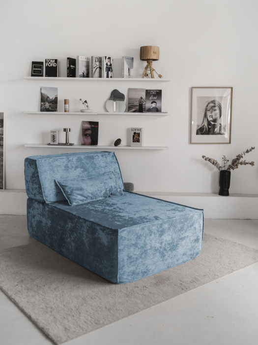 Бескаркасная мебель, Бескаркасная оттоманка Клайд,плюше