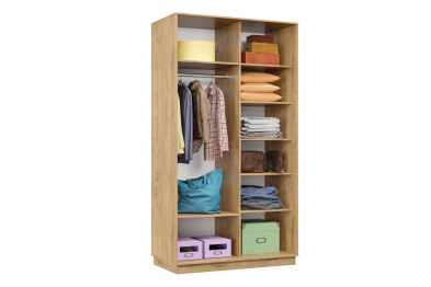 Шкаф-купе Премьер 02 (01РЧ;01РЧ) фасады ромб чёрный/двухдверный/Профиль чёрный муар