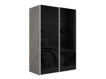 Шкаф-купе Эста Стекло черно+Стекло черное 180х66х240