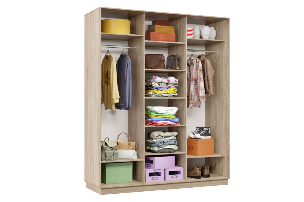 Шкафы-купе 3-х дверные, Шкаф-купе Премьер Лайт 28 (11;11;11) трехдверный