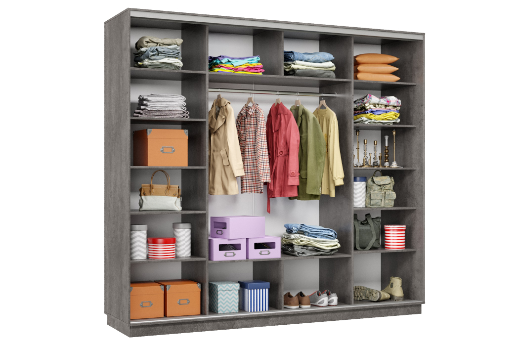 Шкафы-купе 3-х дверные, Шкаф-купе Премьер Лайт 58 (11;08;11) трехдверный