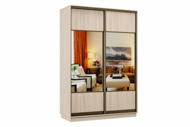 Шкаф-купе Премьер 02 Ясень шимо светлый