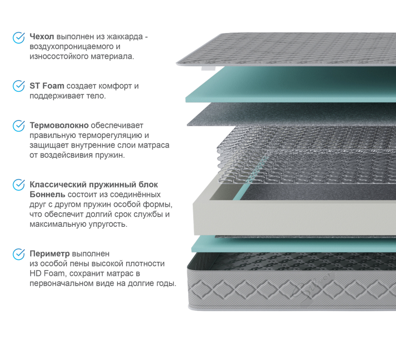 Кровати 90 см, Кровать Мамбо СБ-2871 с матрасом Боннет 90х200, дуб сонома/белый