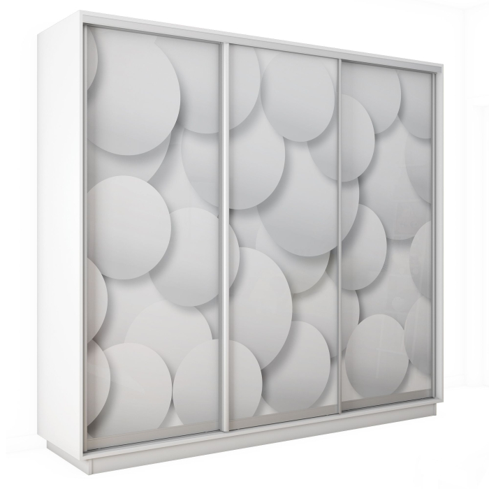 Шкафы-купе 3-х дверные, Шкаф-купе Экспресс 3-х дверный Фотопечать Шары Стекла 210х60х240