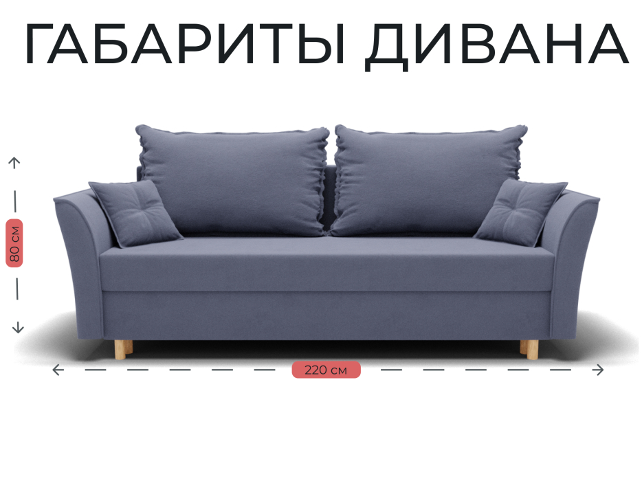 Диваны еврокнижки, Прямой диван Наоми,НПБ,еврокнижка,велюр