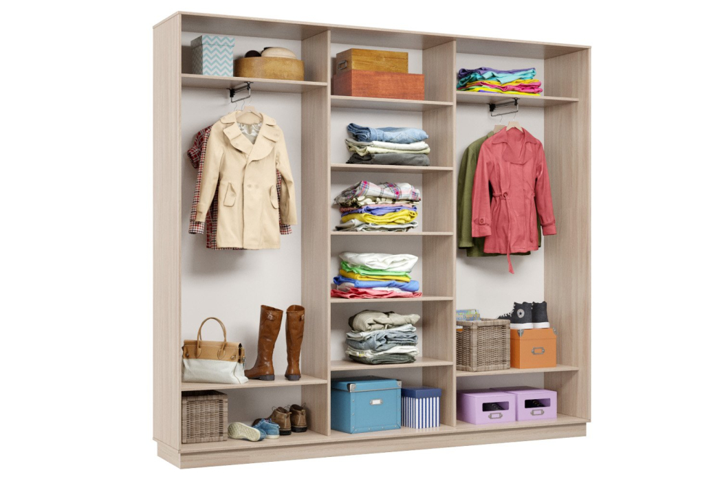 Шкафы-купе, Шкаф-купе Премьер 55 (16;16;16) трёхдверный