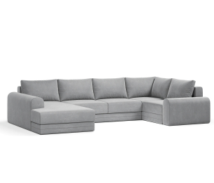 Угловой диван Модерно П-образный, велюр