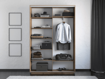 Шкаф-купе Экспресс 2-х дверный Фотопечать Ленты Стекла 160х45х240