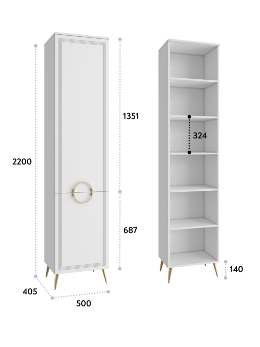 Шкафы пеналы, Шкаф-пенал Оливия ОЛ-11
