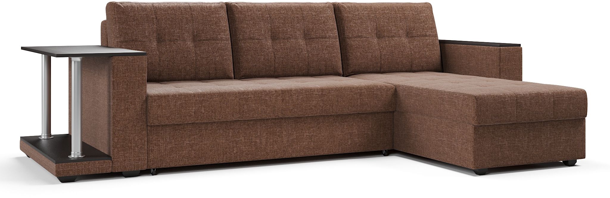 Диваны угловые в гостиную, Диван-кровать угловой со столом Атланта Классик 145 , рогожка