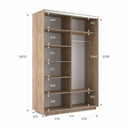 Шкаф-купе Экспресс 2-х дверный Фотопечать Шелк Стекла 120х60х240