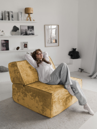 Бескаркасное кресло Клайд,плюше