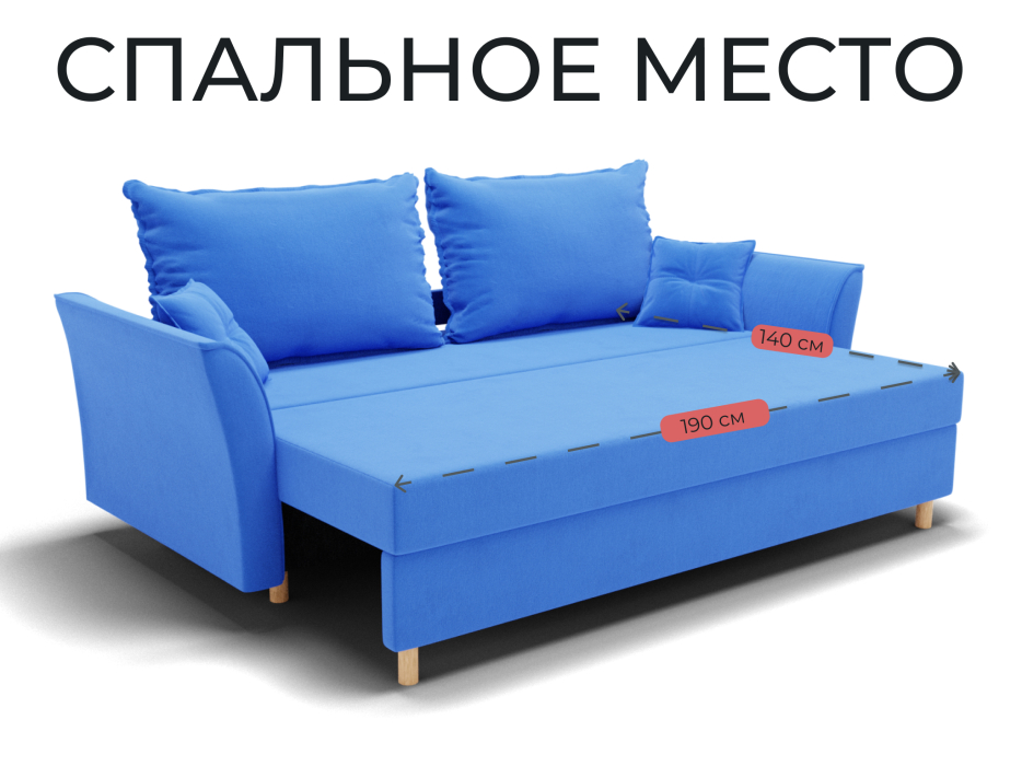 Диваны еврокнижки, Прямой диван Наоми,НПБ,еврокнижка,велюр