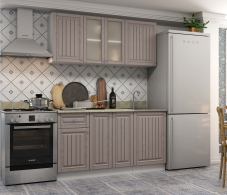 Кухонные гарнитуры, Кухня Хозяюшка 1,5 м Трюфель МДФ