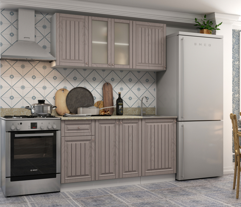 Кухонные гарнитуры, Кухня Хозяюшка 1,5 м Трюфель МДФ