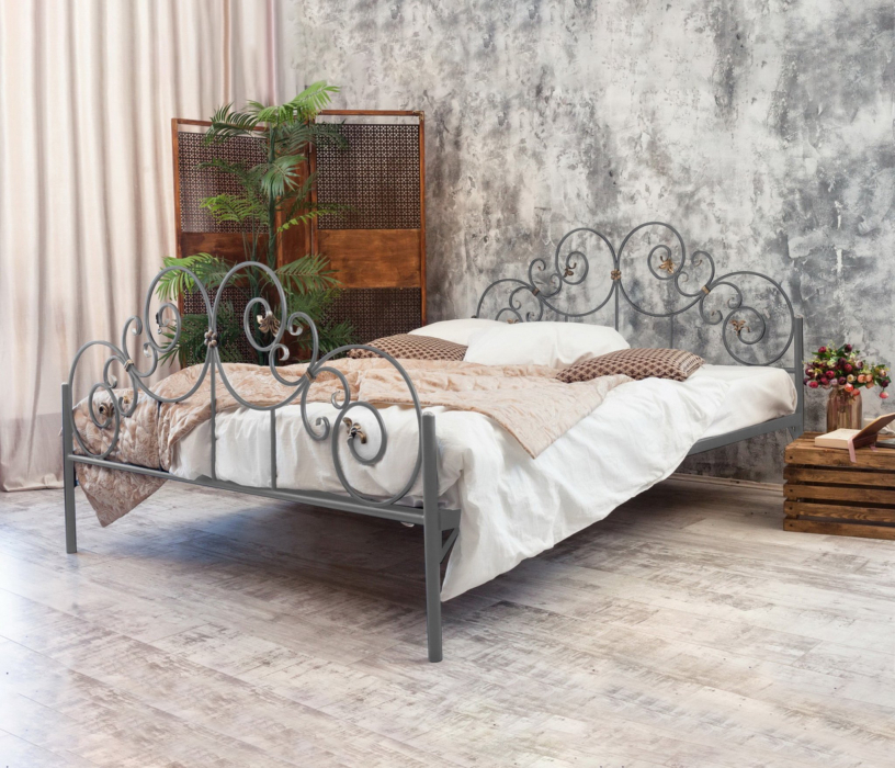 Кованые кровати, Кованая кровать Афина 1.8 с двумя спинками