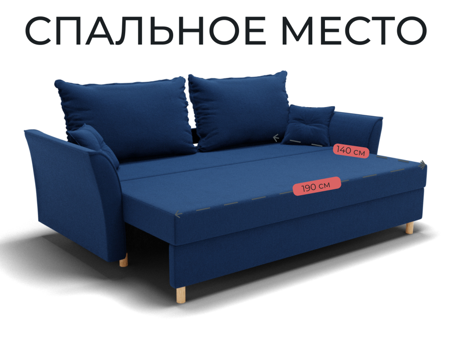 Диваны еврокнижки, Прямой диван Наоми,НПБ,еврокнижка,велюр