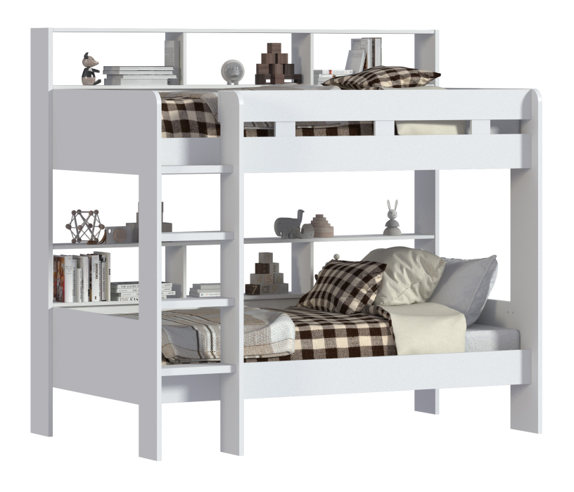 Для подростков, GAIUS СБ-2971 Кровать двухъярусная с основанием и двумя беспружинными матрасами