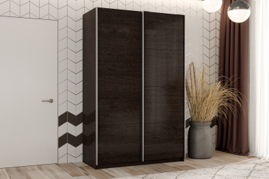 Шкаф-купе Smart 1622 2х дверный (фасады ЛДСП) профиль серебро