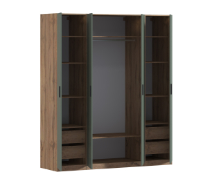 Шкаф четырехдверный Макс 2000 мм, вариант №2 (ЛДСП, корпус дуб вотан)