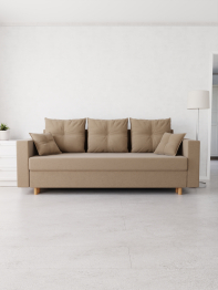 Прямой диван Гармония,еврокнижка,велюр