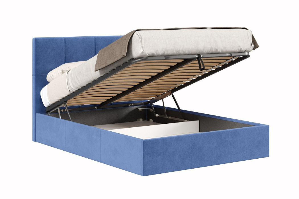 Мягкая кровать, Кровать Марсель 1400 с подъёмным механизмом,  велюр