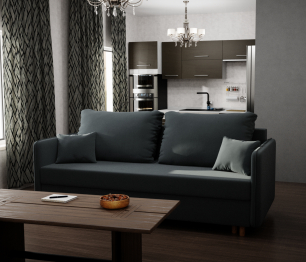 Прямой диван Комфорта,НПБ,еврокнижка,велюр