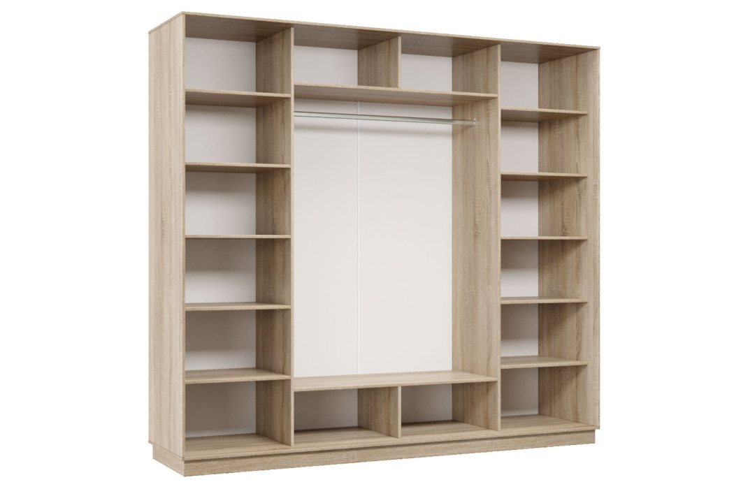 Шкафы-купе 3-х дверные, Шкаф-купе Премьер 60 (01РБ;01РБ;01РБ) фасады ромб белый/трёхдверный/Профиль чёрный муар