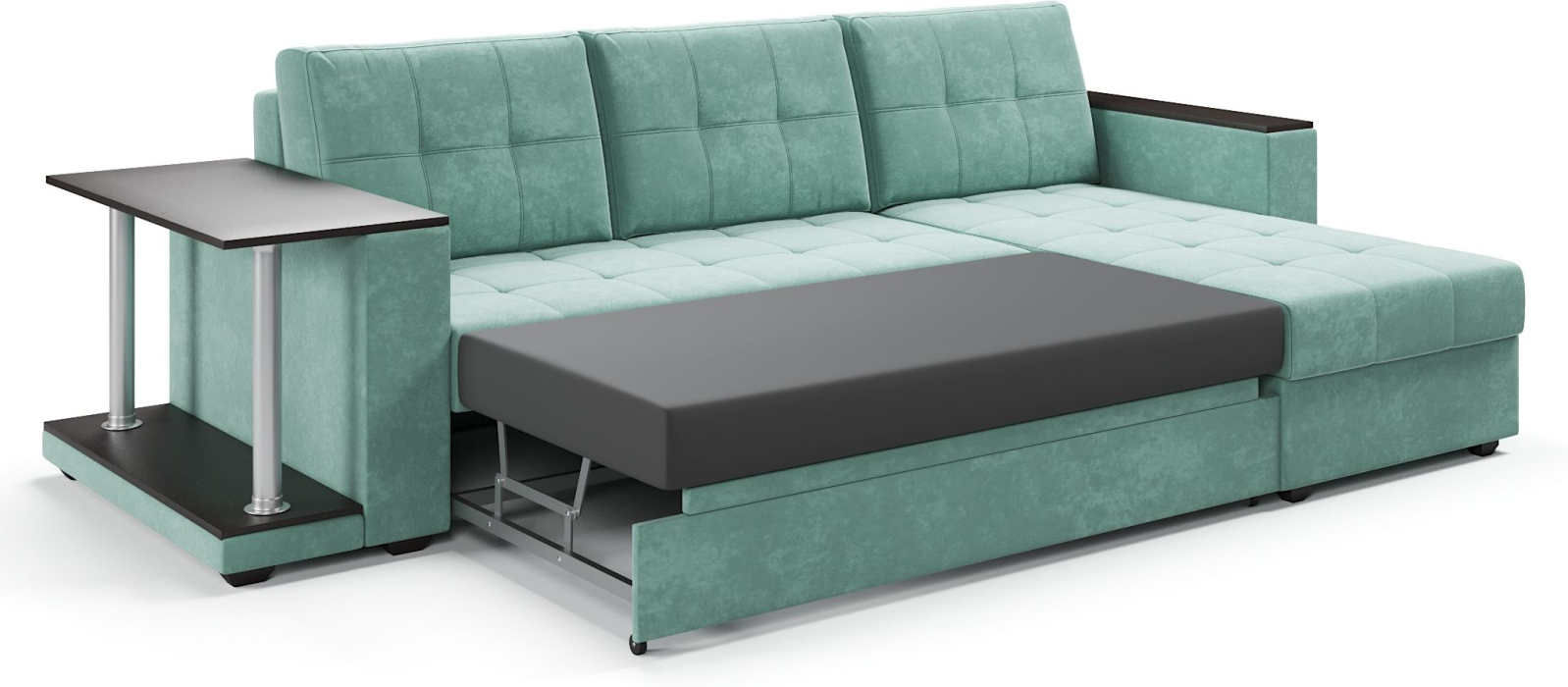 Диваны угловые, Диван-кровать угловой со столом Атланта Классик 145, велюр