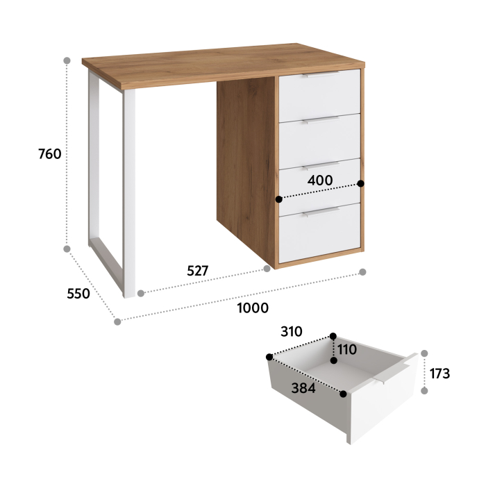 Прямые, Стол письменный С-414